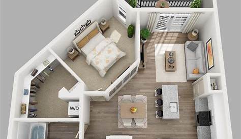 50 One “1” Bedroom Apartment/House Plans | Architecture & Design