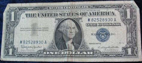 416. Series 1957 B One Dollar U.S. Silver Certificate. VG.