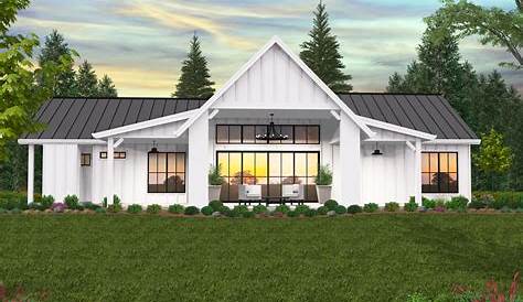Plan 62690DJ: Modern Farmhouse Cabin with Upstairs Loft in 2021 | Small