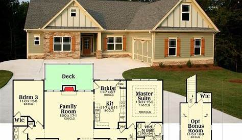 Narrow Lot Style with 3 Bed, 4 Bath, 2 Car Garage - Plan 61342