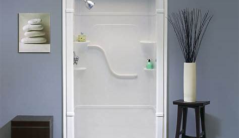 48" x 34" Rectangular Freestanding Shower Enclosure With Curved Front