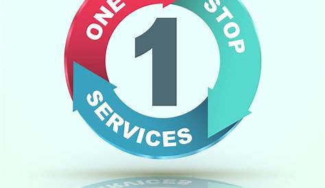one stop solution icon,flat vector sign isolated on green