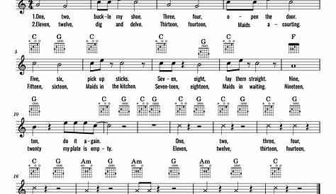 One Two Buckle My Shoe Sheet Music