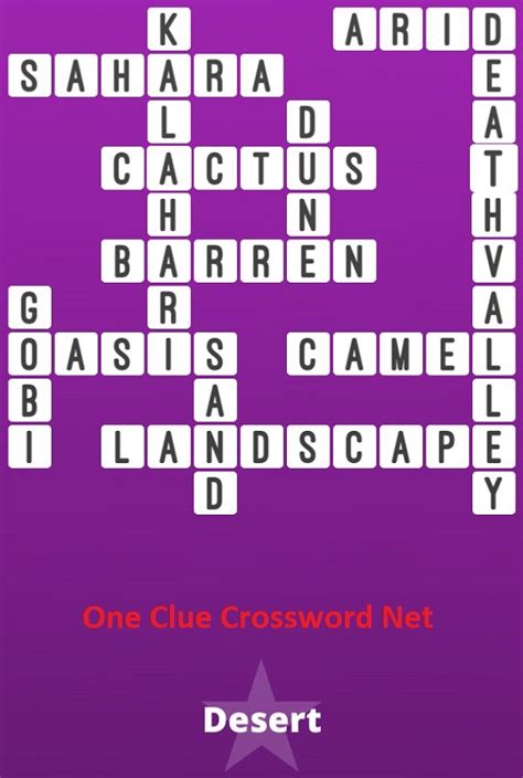 one clue crossword desert