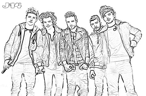 one direction chibi coloring page