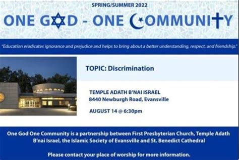 one god one community evansville