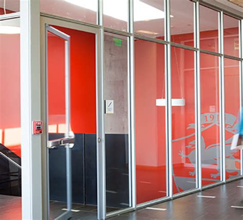 one hour rated aluminum glass door system