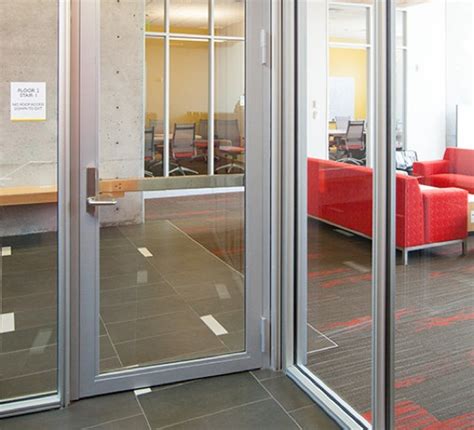 one hour rated aluminum glass door system
