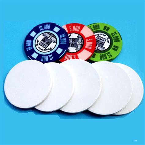 one inch blank ceramic poker chips