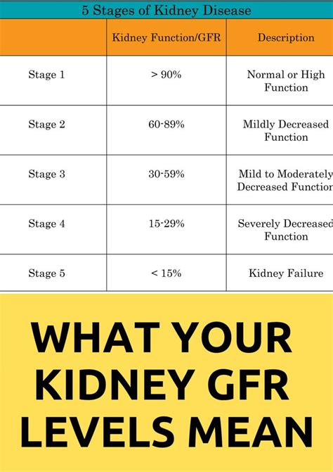 one kidney gfr range