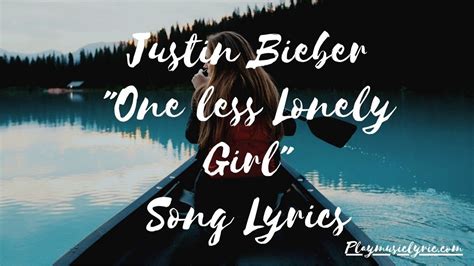 one less lonely girl letra