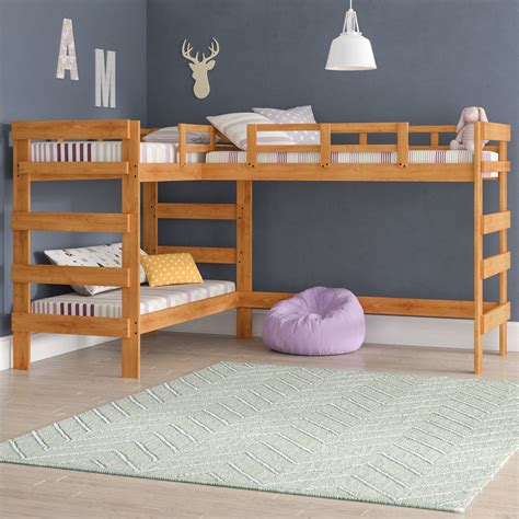 one level bunk bed