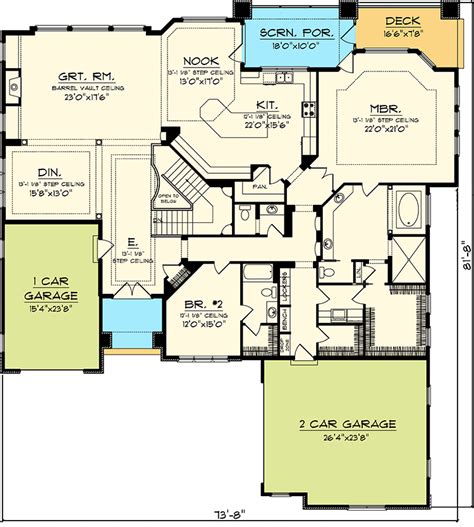 one level floor plans free