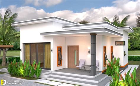 one level homes with flat roofs plans