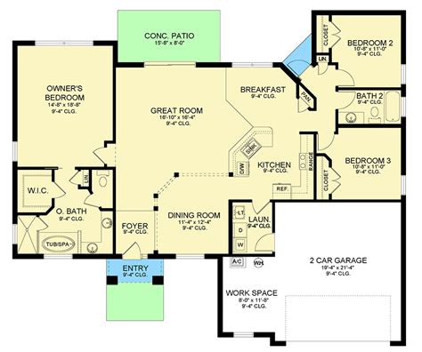 one level living floor plans 24 x 38