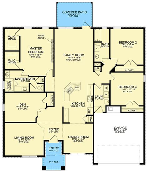 one level living floor plans