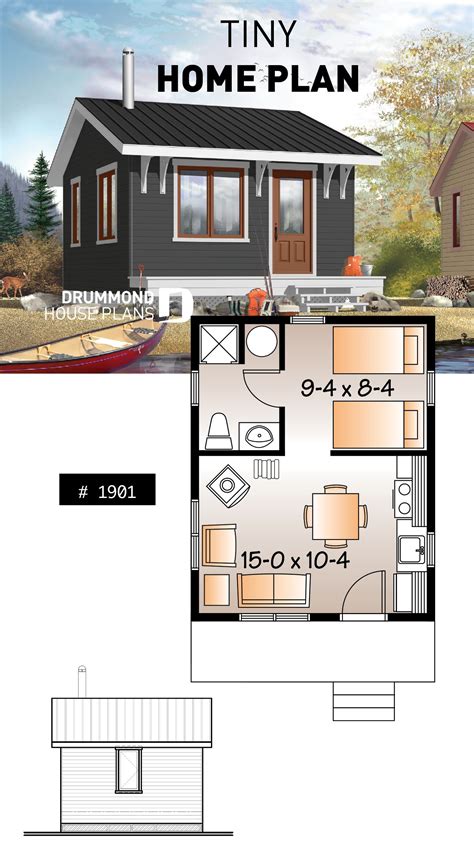 one level small cabin floor plans