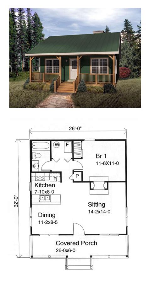 one level small cabin floor plans