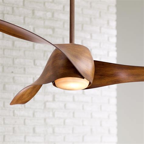 one light distressed koa ceiling fan