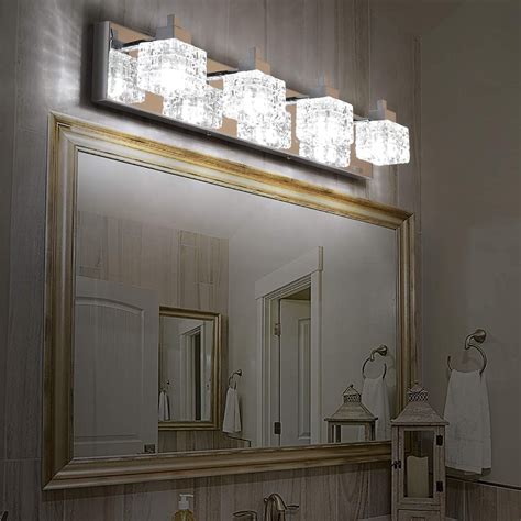 one light fixture over two mirrors