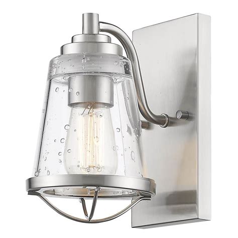 one light wall sconce brushed nickel
