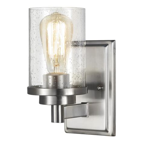 one light wall sconce brushed nickel