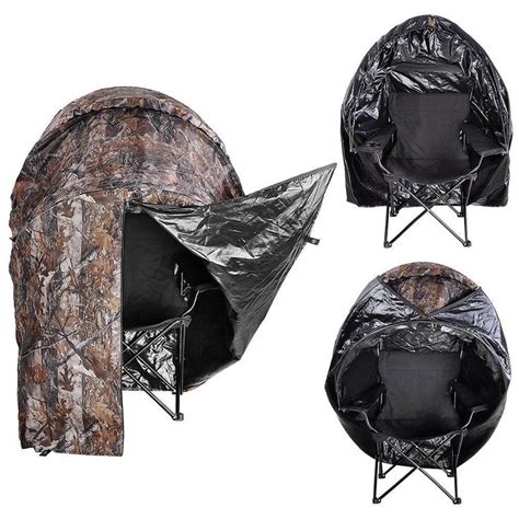 one man ground blind with chair