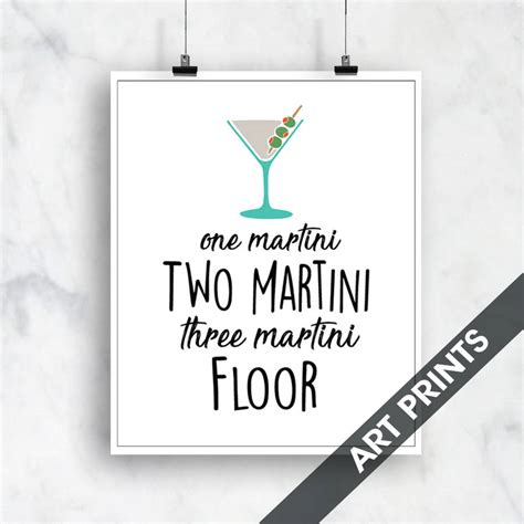 one martini two martini three martini floor sign