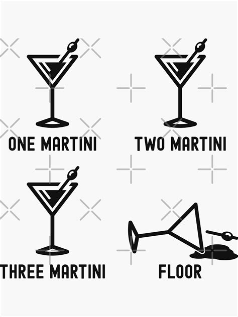 one martini two martini three martini floor sign