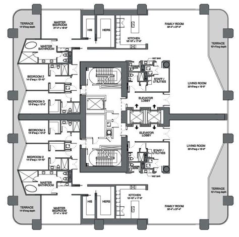 one miami condominium floor plans