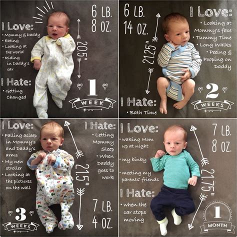 one month baby milestone pictures