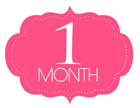 one month baby sign