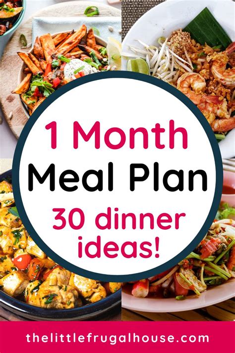 One Month Menu Plan Printable