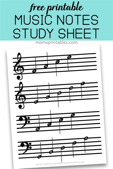 one note music sheet
