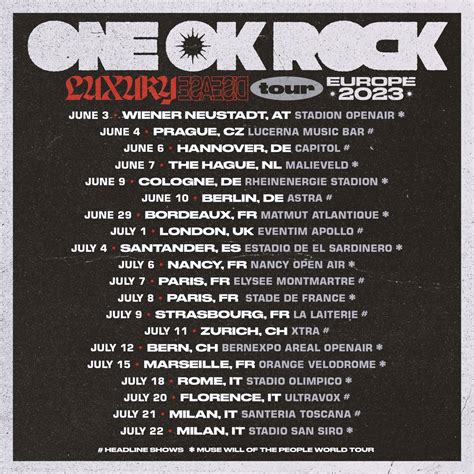 one ok rock europe tour 2023 setlist