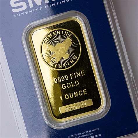 one ounce gold bullion bar