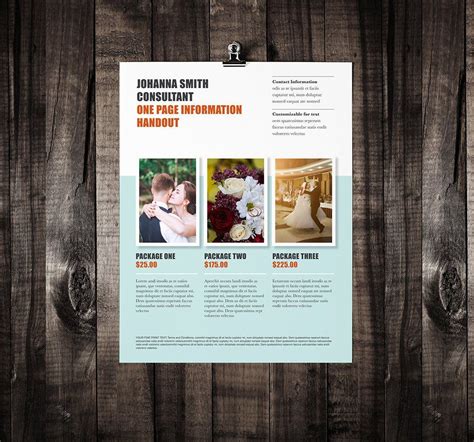one page brochure template