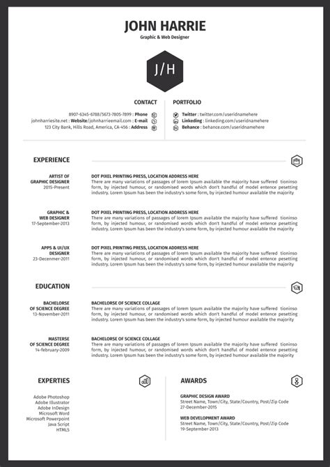 one page cv sample doc