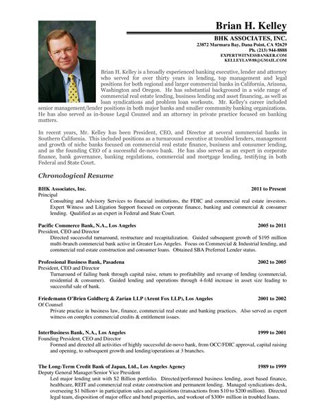 one page executive resume