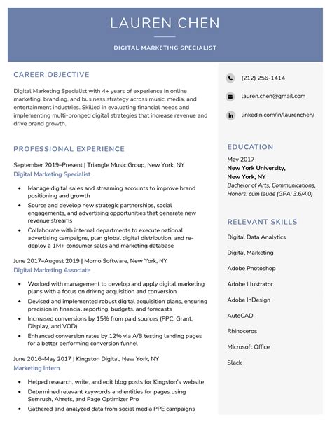 one page resume builder