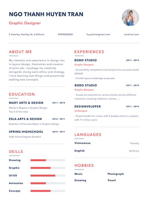 one page resume template for freshers