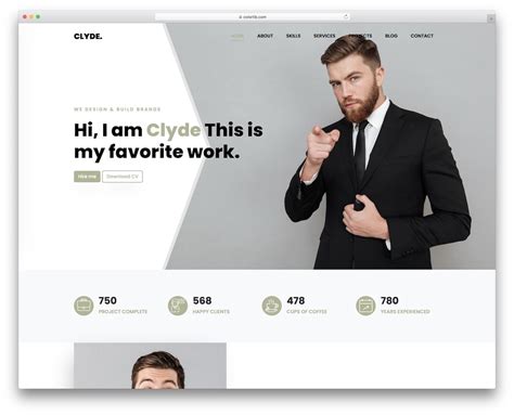 one page resume website template free