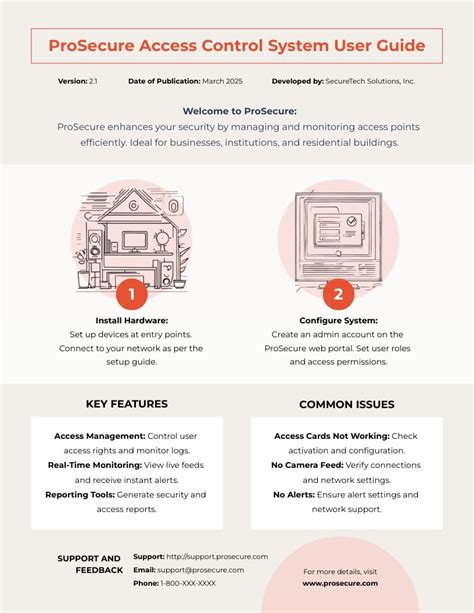 One Page User Guide Template