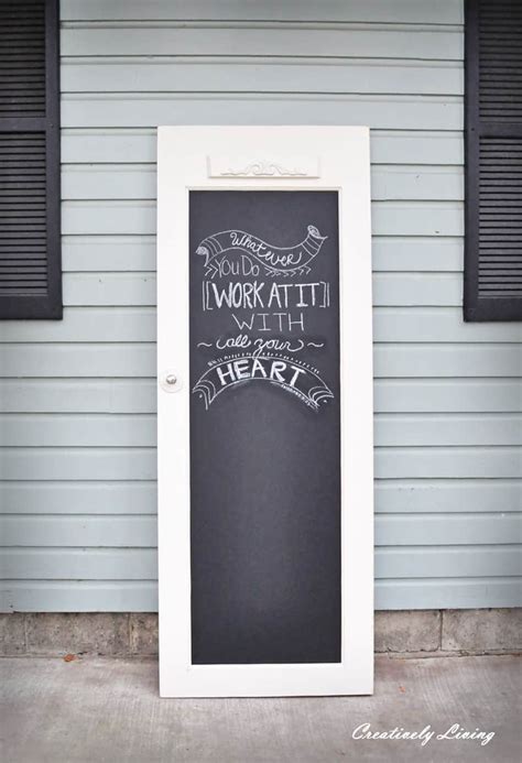 one panel chalkboard door