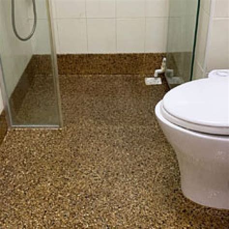 one peice shower bathroom epoxy floor