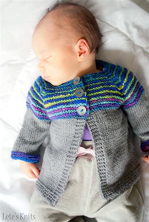 one piece baby sweater knitting pattern