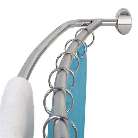 one piece curved shower curtain rod