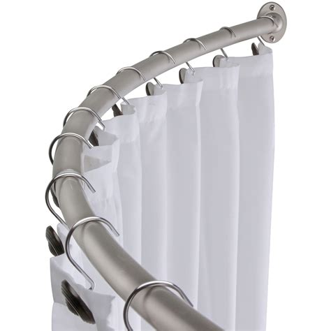 one piece curved shower curtain rod