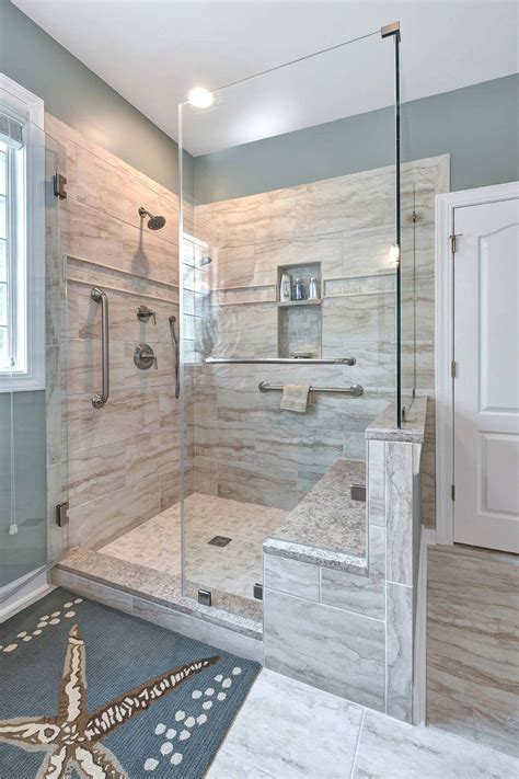 one piece double shower with no doors