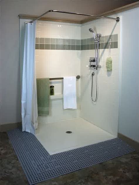 one piece double shower with no doors